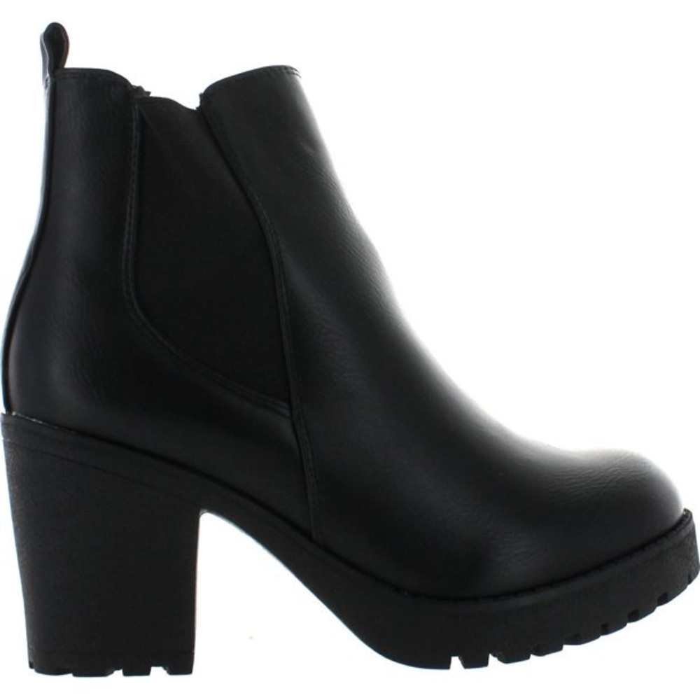 Slip-On Chunky Heel Ankle Booties